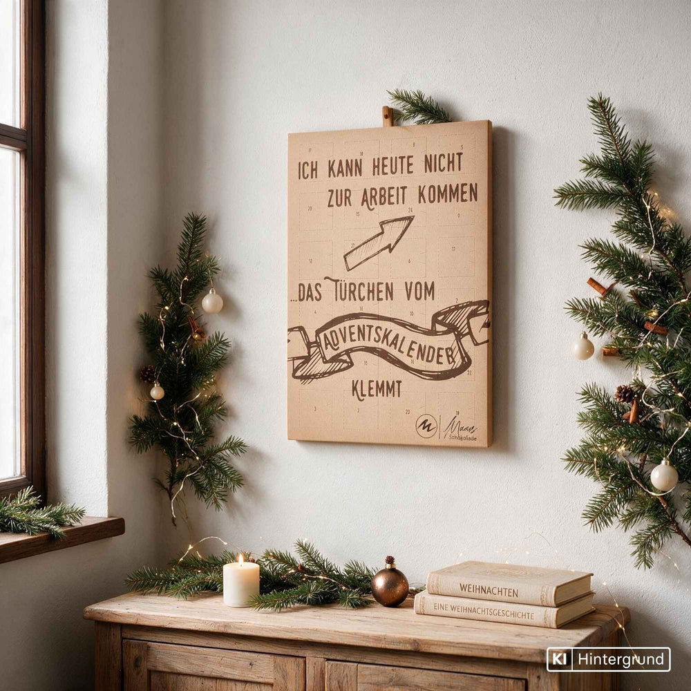 Adventskalender von Maasz Schokolade mit Pralinen & Mini-Tafeln in modernem Design