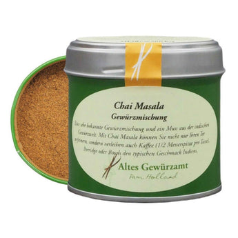 Chai Masala Gewürzmischung vom Alten Gewürzamt in grüner Dose