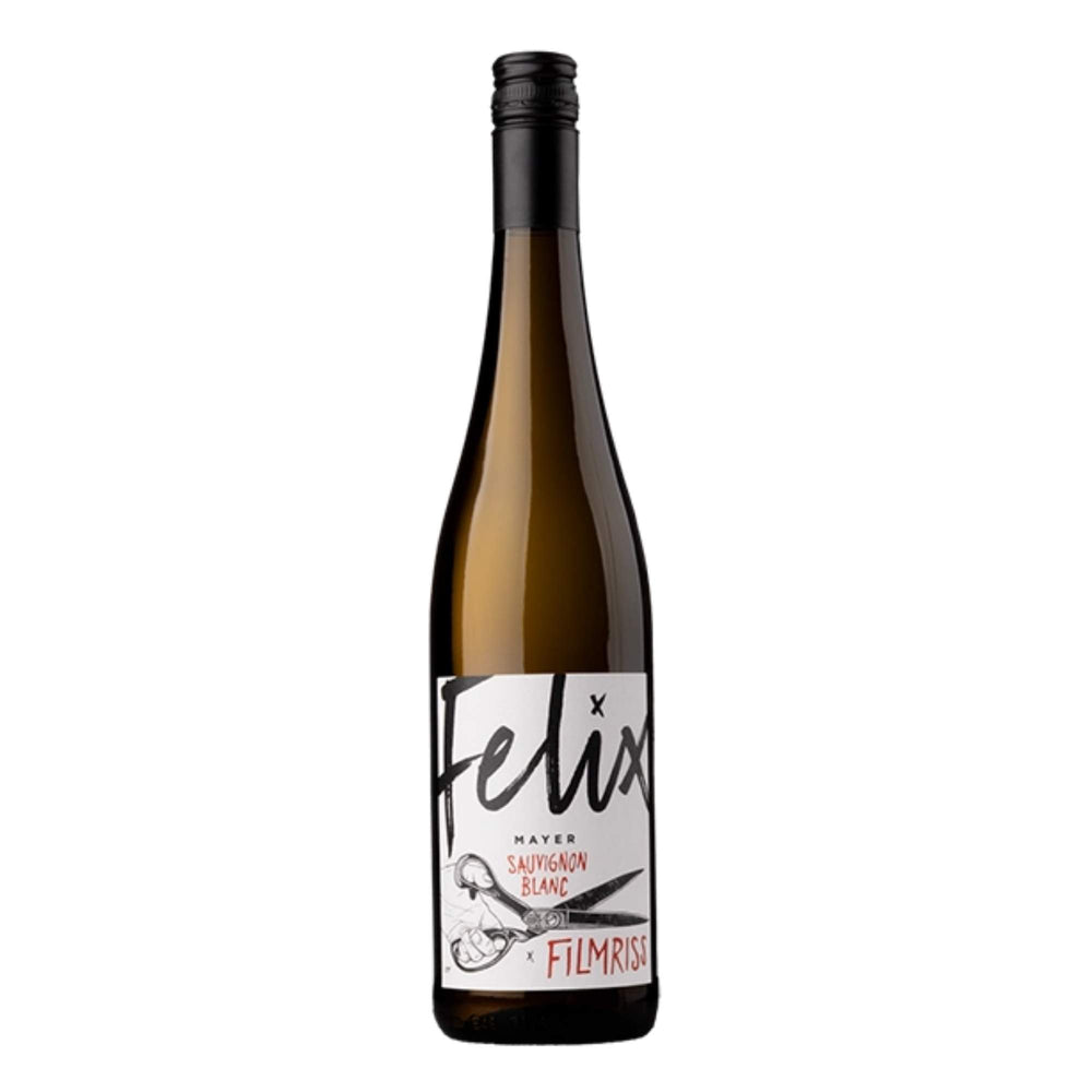 Filmriss Sauvignon Blanc vom Weingut Felix Mayer in der Flasche