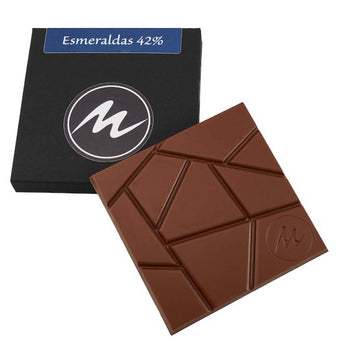 Esmeraldas 42 % Tafelschokolade von Maasz, kräftige Vollmilchschokolade aus Ecuador