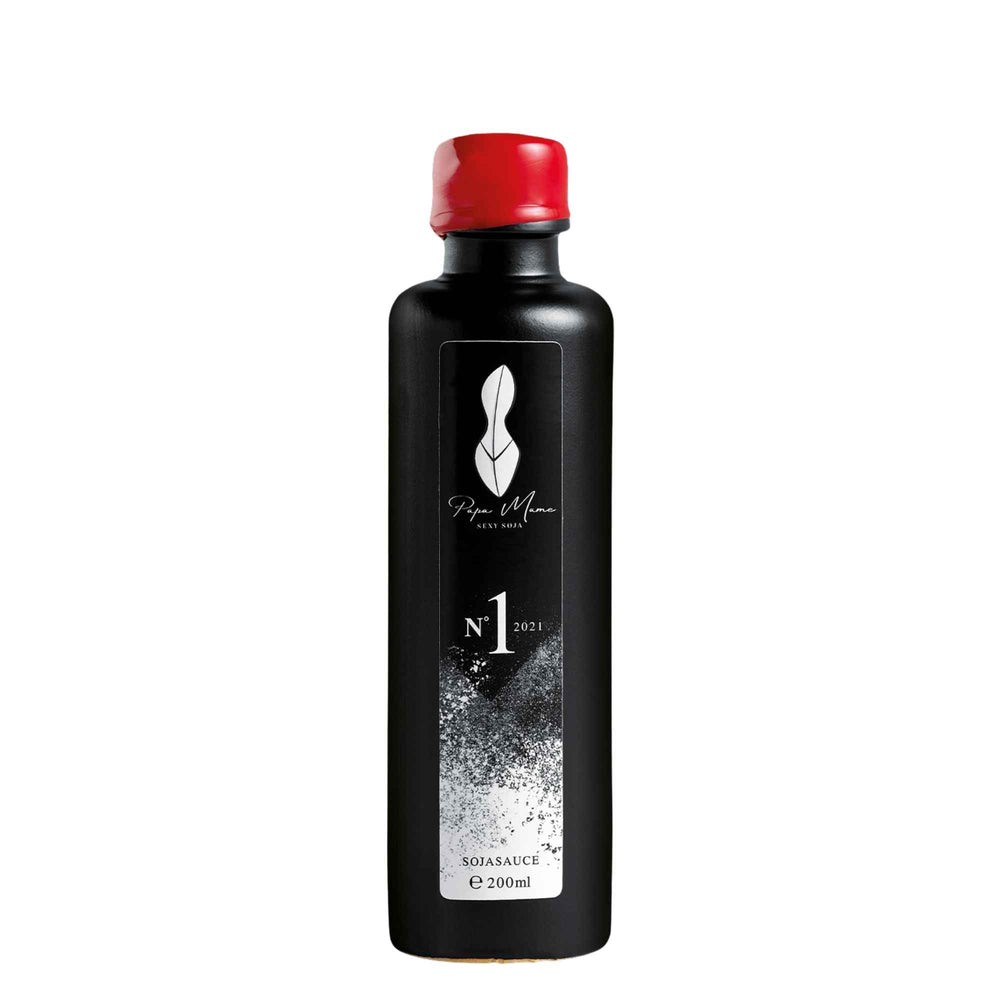 Papa Mame Sexy Soja Blend No.1, rehbraune Sojasauce in Keramikflasche