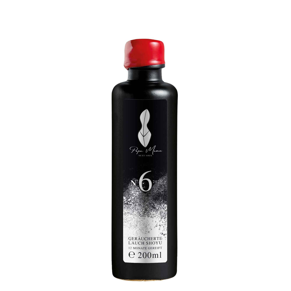 Papa Mame Sojasauce Blend No.6, geräucherte Lauch Shoyu in Keramikflasche