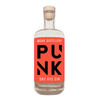 Große Flasche PUNK Dry Rye Gin von Spirits Lab Bavaria vor weißem Hintergrund