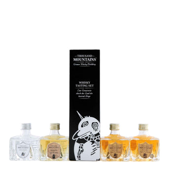 Thousand Mountains 4er Whisky Tastingset mit vier 0,04-l-Whiskyflaschen