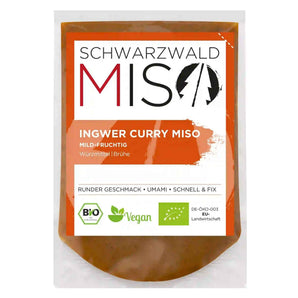 Ingwer Curry Miso von Schwarzwald Miso im Beutel, gelbliche Paste