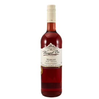 Flasche Merlot Rosé Wein vom Weingut Bös aus Baden