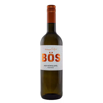 Weingut Bös Würfelspiel - feinherber Weißwein mit modernem Etikett und frischer Aromatik.