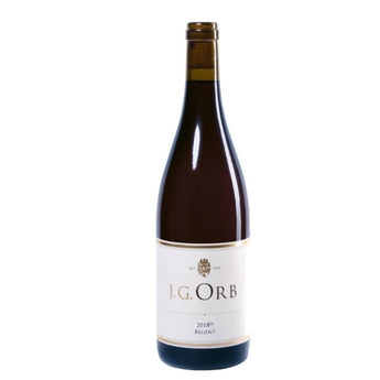 Flasche Regent Rotwein vom Weingut Orb - kräftig, fruchtig, elegant