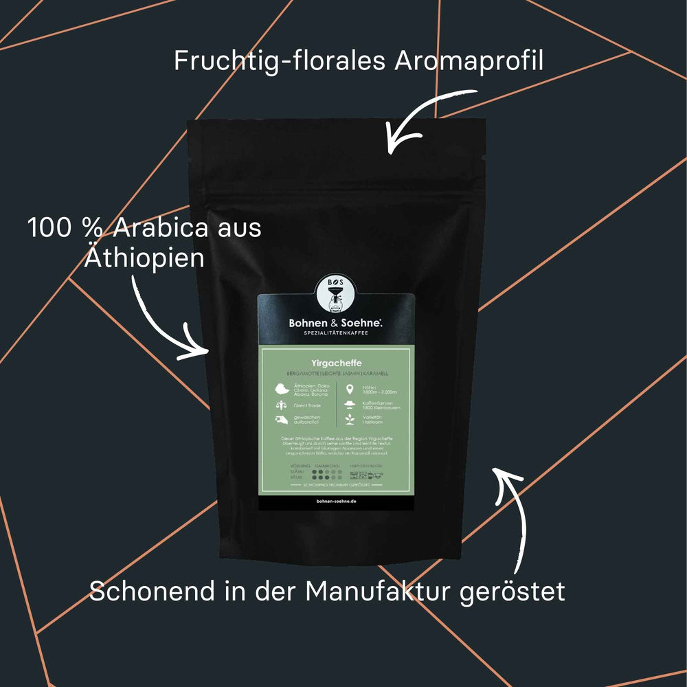 Yirgacheffe Single Origin Kaffeebohnen aus Äthiopien von Bohnen & Söhne