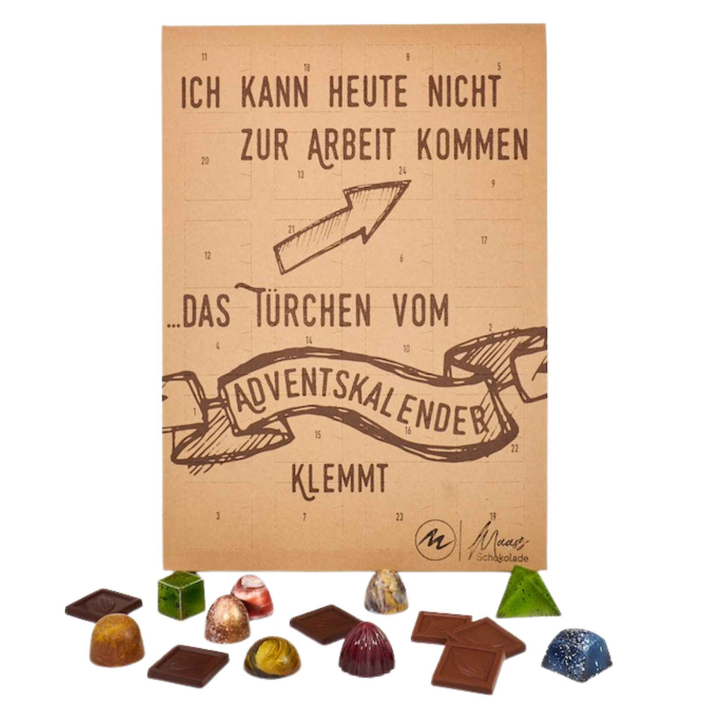Adventskalender von Maasz Schokolade mit Pralinen & Mini-Tafeln in modernem Design