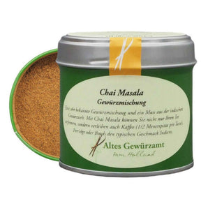 Chai Masala Gewürzmischung vom Alten Gewürzamt in grüner Dose