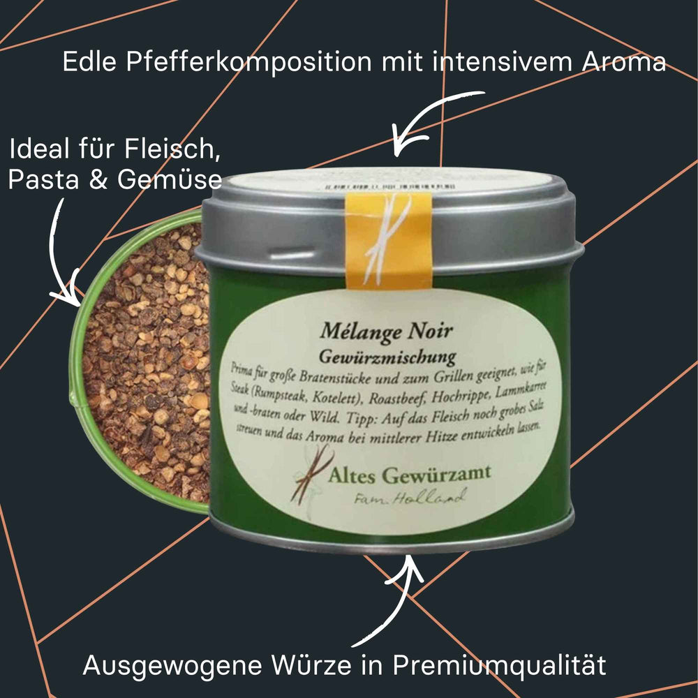 Melange Noir Pfeffermischung vom Alten Gewürzamt, Pfefferkörner 