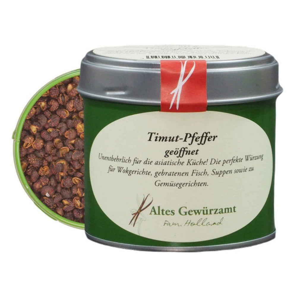 Timut Pfeffer vom Alten Gewürzamt, Pfefferkörner in grüner Dose
