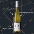 Flasche Bacchus Muschelkalk 2022 Weißwein vom Weingut Six aus Franken