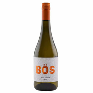 Flasche des aromatischen Bösecco vom Weingut Bös mit modernem Etikett
