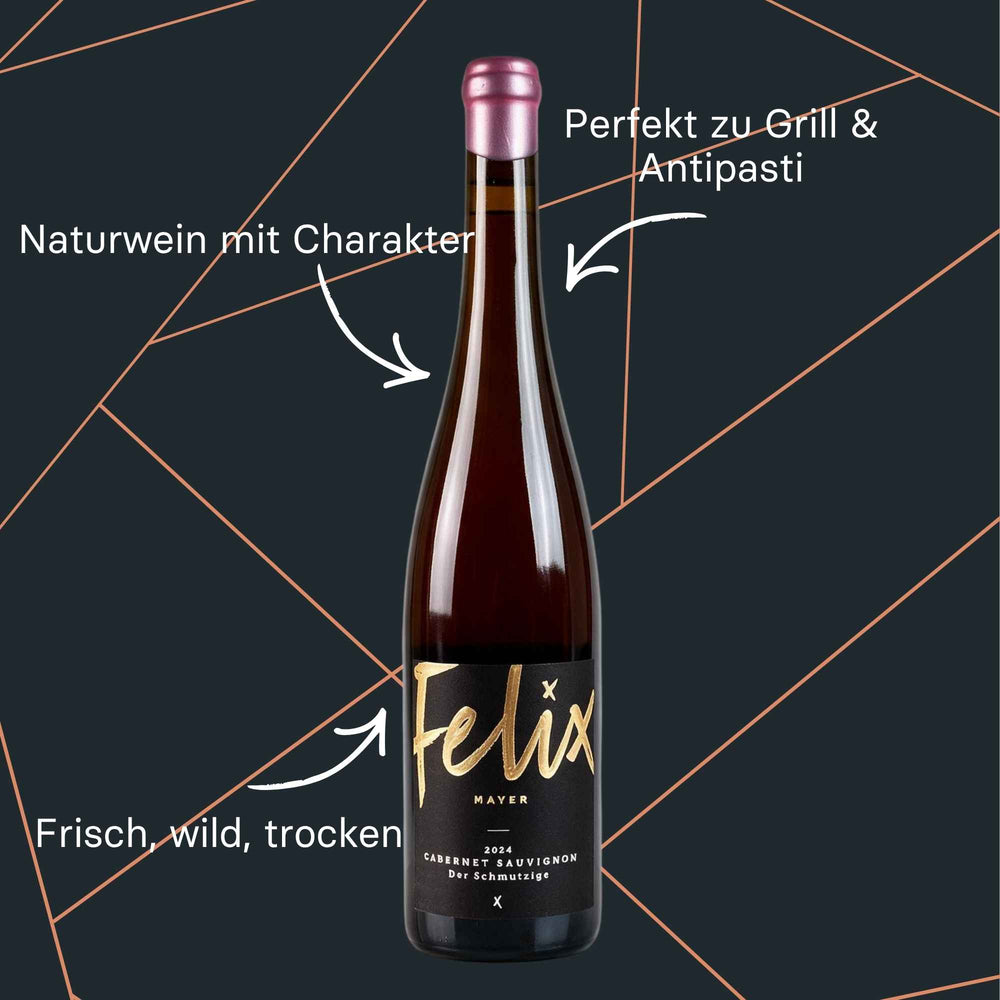 Flasche Cabernet Sauvignon "Der Schmutzige" vom Weingut Felix Mayer