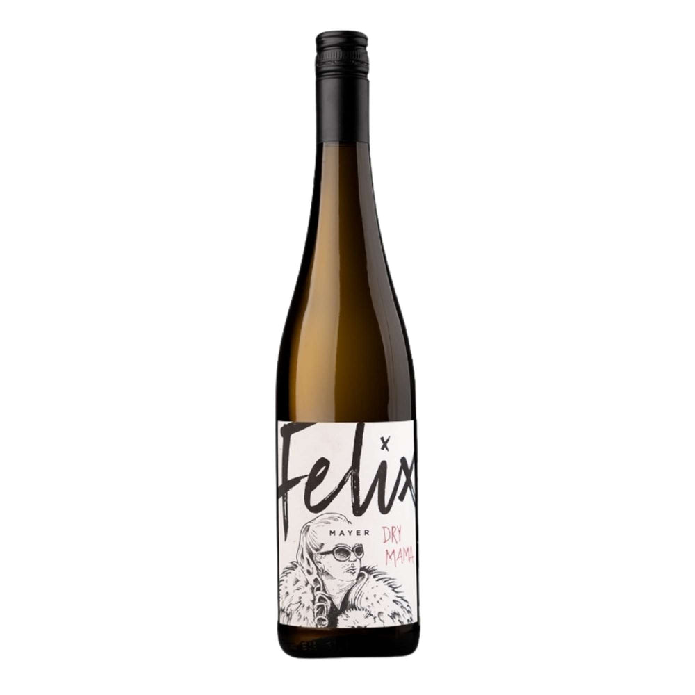 Flasche der weißen Cuvée „Dry Mama“ von Felix Mayer - fruchtig, frisch & vielseitig