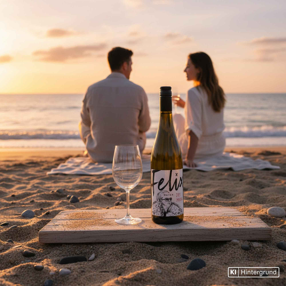 Flasche der weißen Cuvée „Dry Mama“ von Felix Mayer - fruchtig, frisch & vielseitig