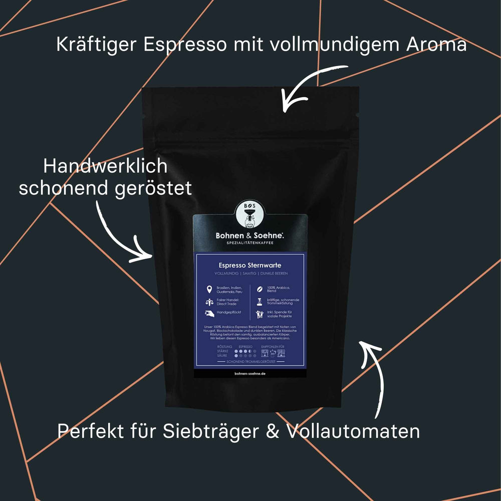 Espresso Sternwarte Kaffeebohnen von Bohnen & Söhne aus Wetzlar