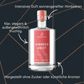 Brennlust Himbeergeist - klare, fruchtige Spirituose aus Himbeeren in transparenter Flasche.

