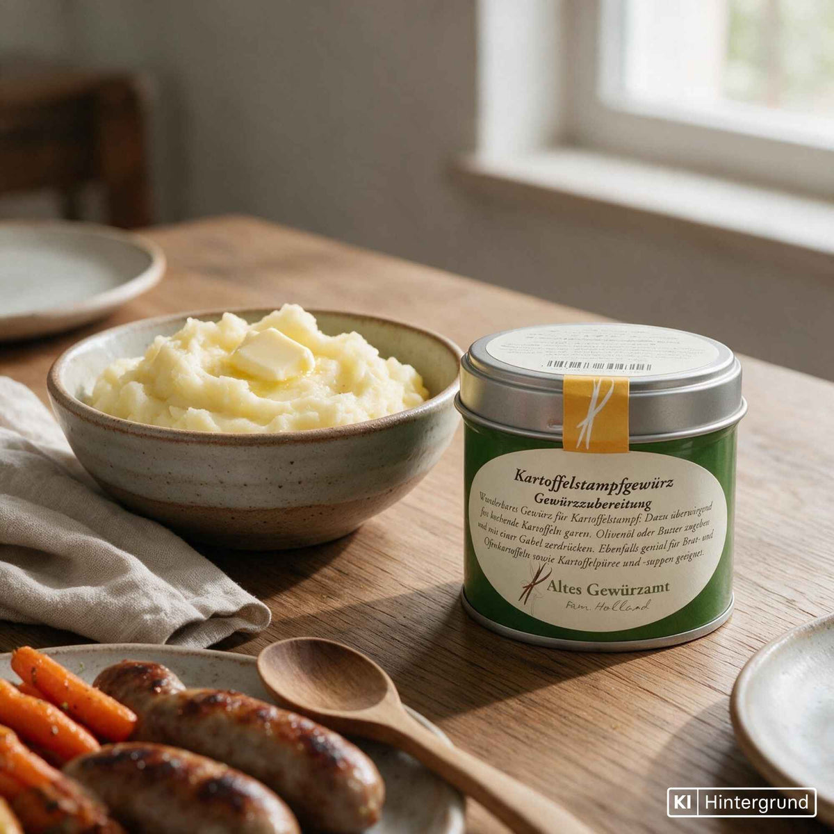 Kartoffelstampfgewürz - herzhafte Gewürzmischung mit Röstzwiebeln und Kräutern