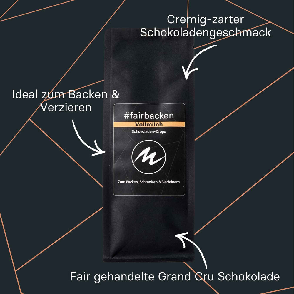 #fairbacken Schokoladen Drops Vollmilch von Maasz Schokolade