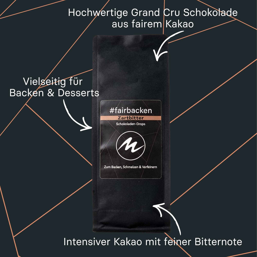 #fairbacken Schokoladen Drops Zartbitter von Maasz Schokolade