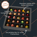 Pralinenbox mit 25 individuell wählbaren handgemachten Pralinen in edler Verpackung
