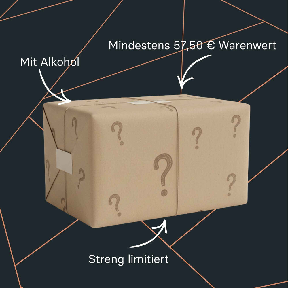 Große Maasz Mystery Box mit wechselndem Inhalt aus Genussartikeln und Alkohol