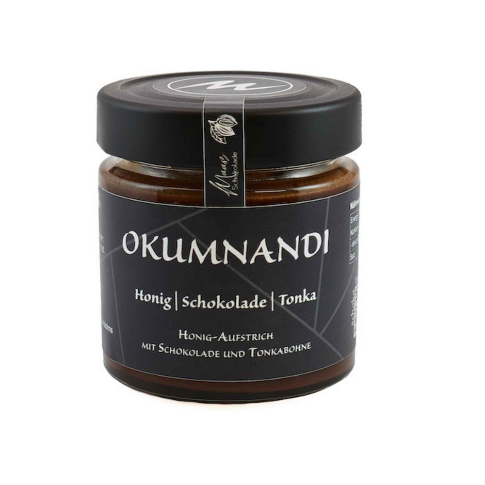 Maasz Okumnandi Aufstrich im Glas, mit Honig, Karamellschokolade & Tonkabohne