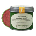 Purple Curry Gewürzmischung vom Alten Gewürzamt - violette, blumig-würzige Mischung in einer grünen Dose.
