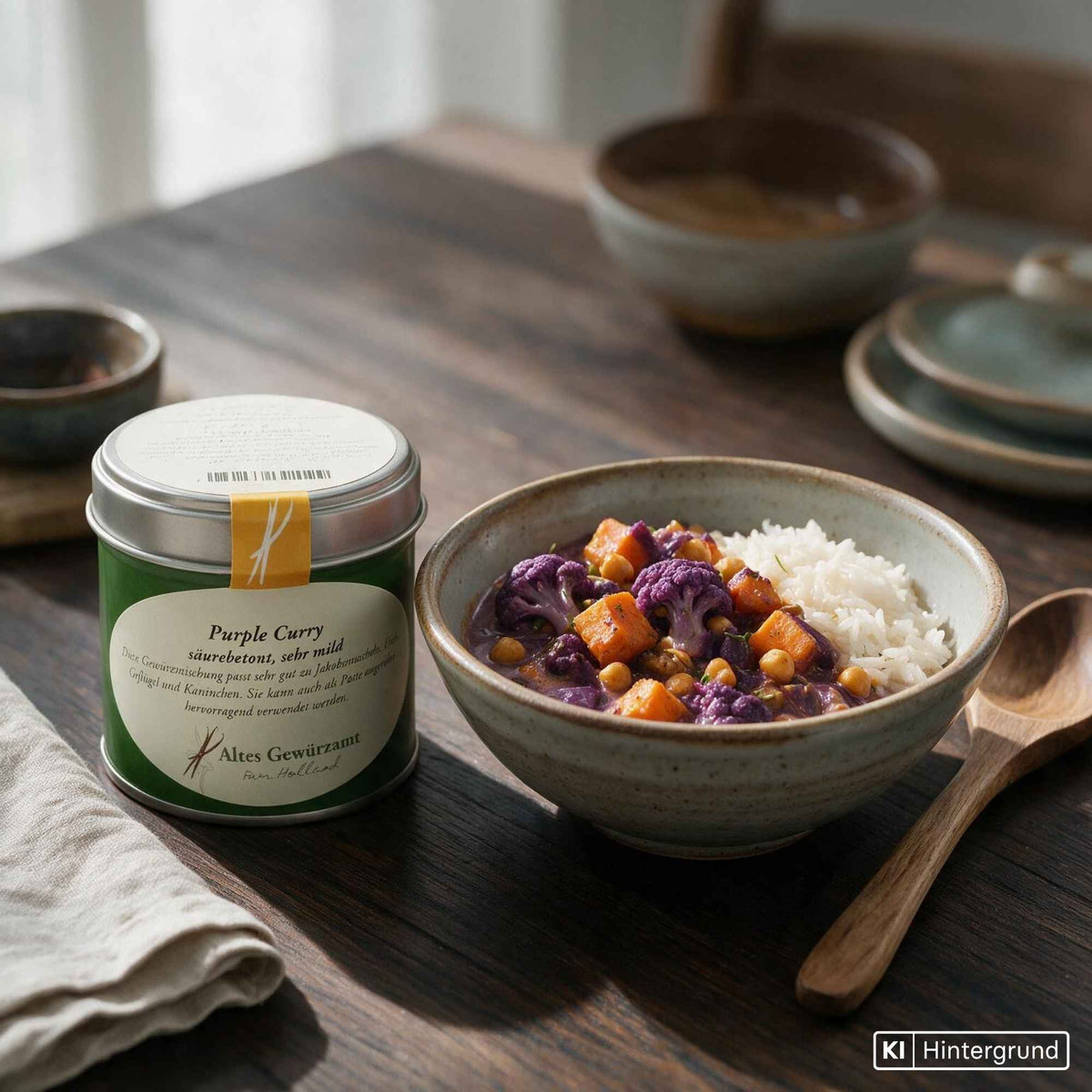 Purple Curry Gewürzmischung vom Alten Gewürzamt - violette, blumig-würzige Mischung