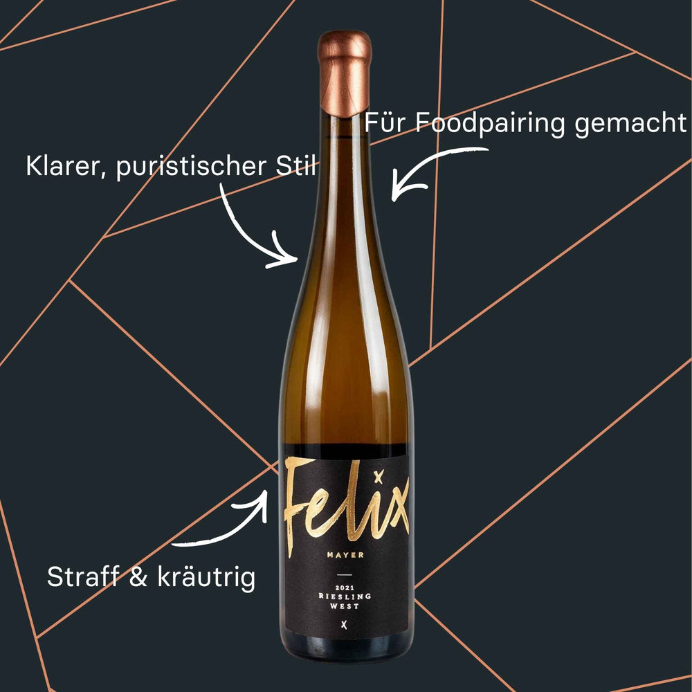 Flasche Riesling West von Felix Mayer