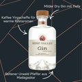 Flasche Gin Yirgacheffe Rose Valley Dry Gin