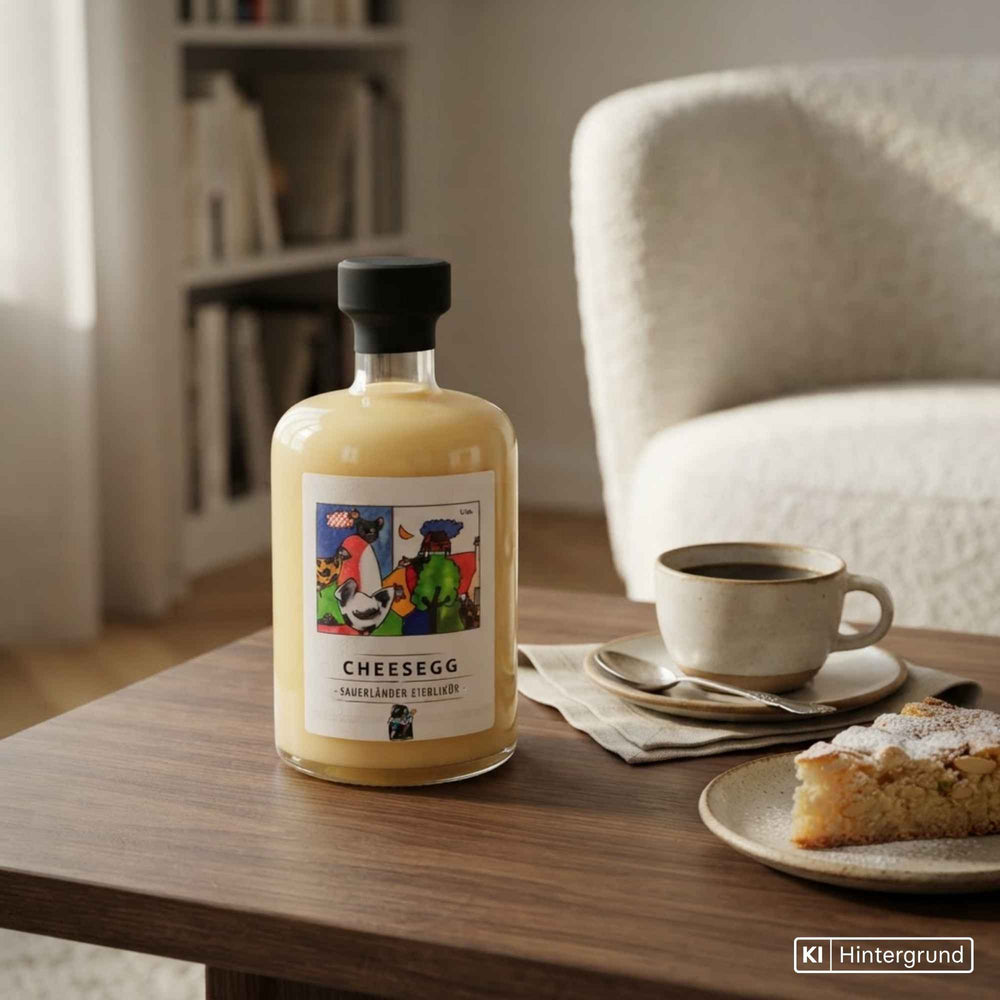 CheesEgg Eierlikör mit Cheesecake Aroma 0,5 l der Sauerländer Edelbrennerei