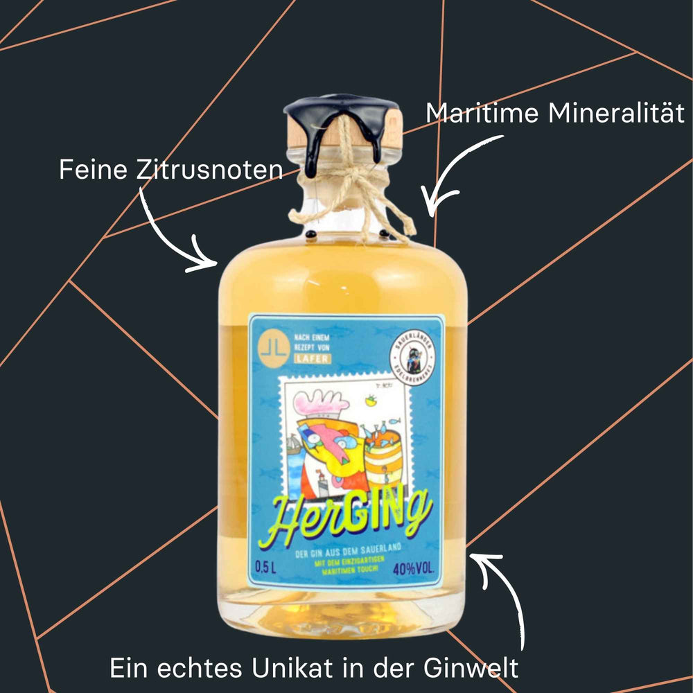 HerGINg Pökelhering Cask Reserve Gin der Sauerländer Edelbrennerei