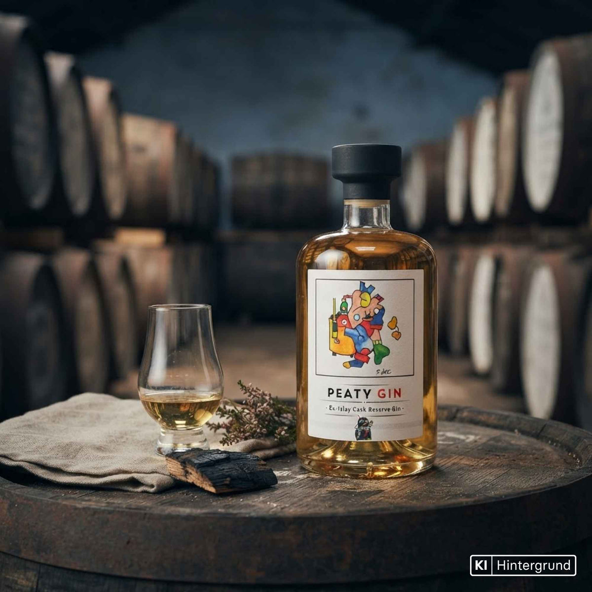 Peaty Gin Islay Cask Reserve Gin 0,5 l der Sauerländer Edelbrennerei