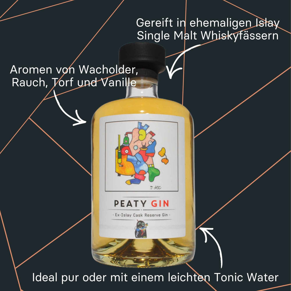 Peaty Gin Islay Cask Reserve Gin der Sauerländer Edelbrennerei