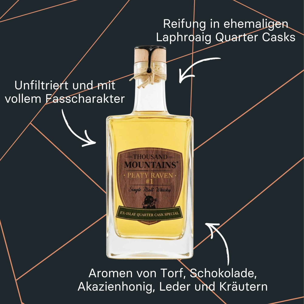 Peaty Raven #1 Single Malt Whisky 0,7 l der Sauerländer Edelbrennerei