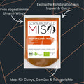 Ingwer Curry Miso von Schwarzwald Miso im Beutel, gelbliche Paste