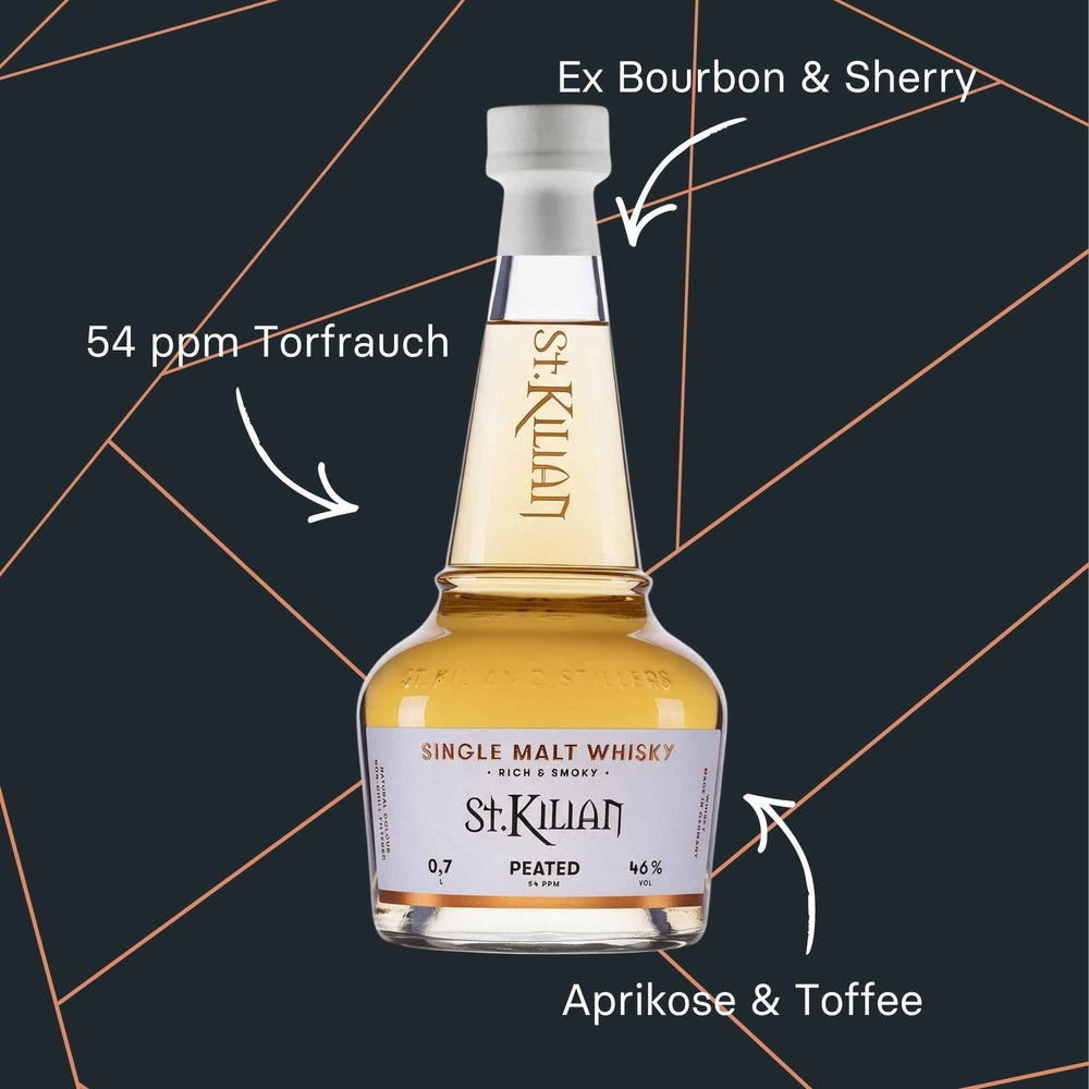 Flasche St. Kilian Peated Rich & Smoky Single Malt Whisky