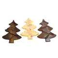 Tafeln in festlicher Tannenform mit weihnachtlichem Design
