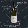 Flasche Kernstück Weißwein-Cuvée vom Weingut Orb mit heller Etikettierung