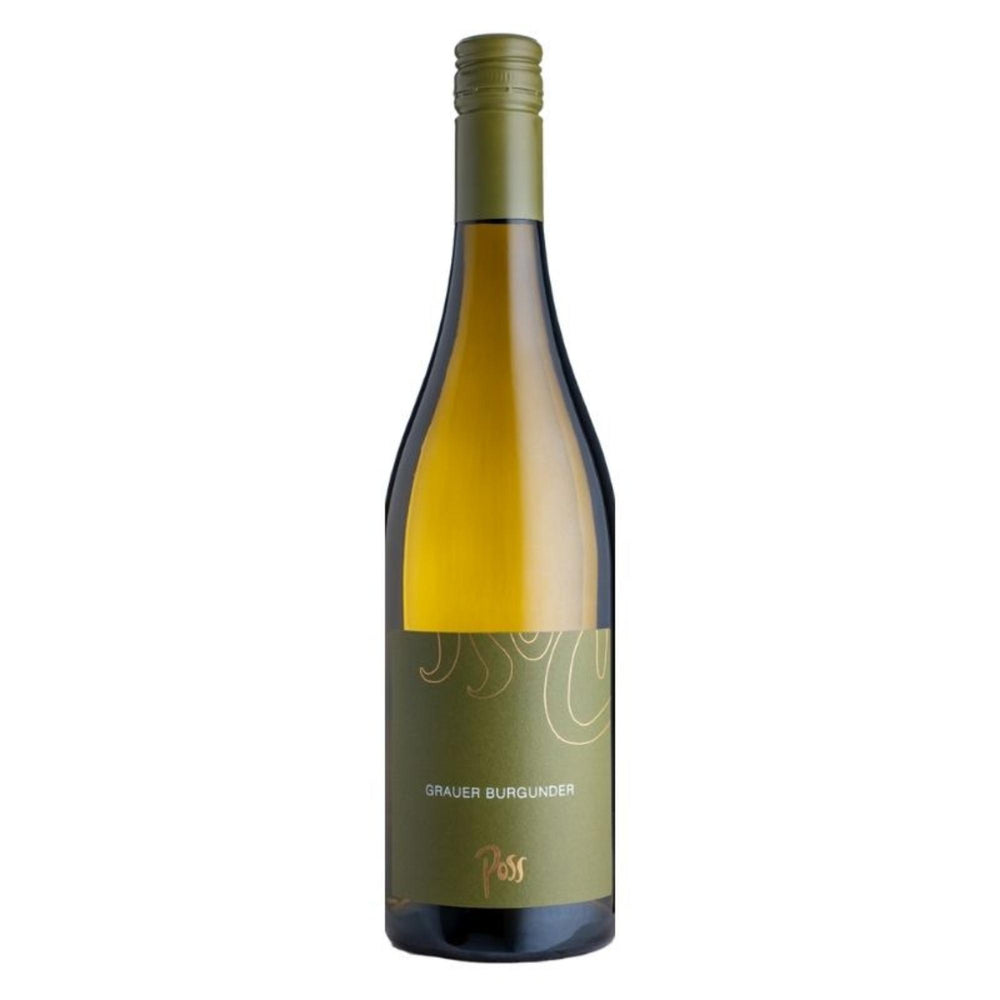 Grauer Burgunder vom Weingut Poss - elegante Flasche 