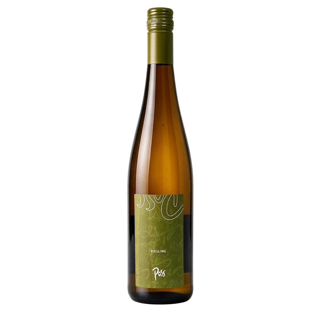 Riesling vom Weingut Poss - elegante Weißweinflasche