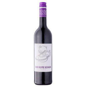 Flasche Rotwein "roter Schuh" vom Weingut Schuh