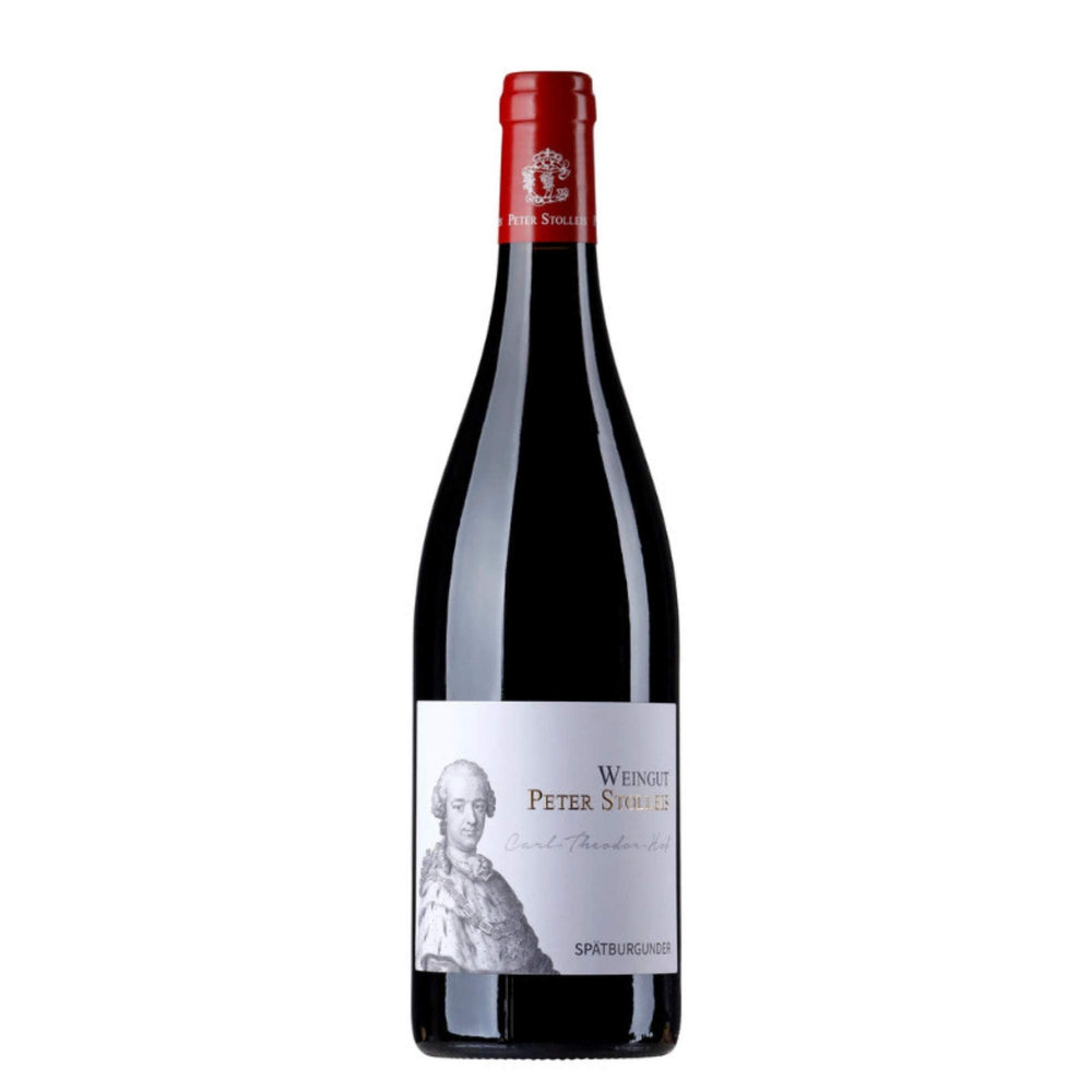 Flasche Spätburgunder vom Weingut Stolleis - eleganter Rotwein aus der Pfalz